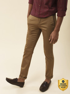 TURTLE Tapered Men Khaki Trousers