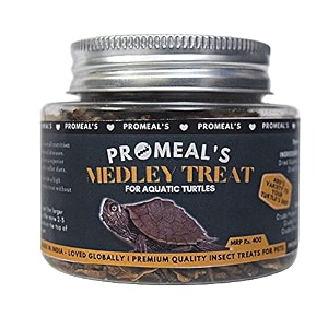 promeal insect medley treat for turtle and tortoise - nutritious dried mealworms superworms crickets amp more - natural protein-rich food mix 30gm