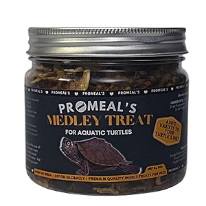 promeal insect medley treat for turtle and tortoise - nutritious dried mealworms superworms crickets amp more - natural protein-rich food mix 60gm