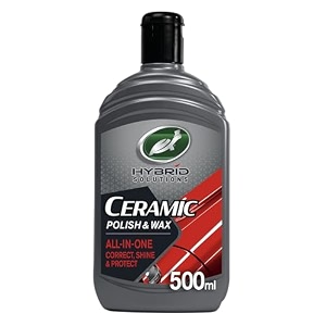 turtle wax hybrid solutions ceramic car polish and wax 400ml pack of 1 provides protection water repellency and long lasting shine minor scratch remover hand or machine application