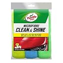 Turtle Wax Microfibre Clean & Shine – Soft Microfiber Cleaning Cloths for Car, Bike & Home Cleaning, Polishing, Wiping, Dusting & Detailing, Pack of 3