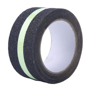 turtlegrip anti slip tape glow in dark anti skid tape 18mx50mm strong adhesive anti skid tape high traction abrasive tape for slippery floors staircase ramps indoor outdoor slippery stairs and surfaces  colorblack  glow  manual