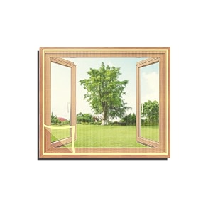 TurtleGrip Customizable Window Mosquito Net - Beige