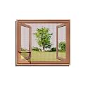 TurtleGrip Customizable Window Mosquito Net - Brown