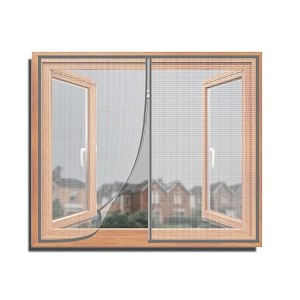 turtlegrip fiberglass pre-stitched window mosquito net with zipper for all types of window amp size self adhesive hook tape height 140 cms x width 190 cms 55x74 inches or 46x63 feet - white