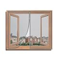TurtleGrip Fiberglass Pre-Stitched Window Mosquito Net with Zipper for All Types of Window &amp; Size, Self Adhesive Hook Tape Height 90 cms X Width 120 cms (35.4x47 inches or 3x4 feet) - Grey