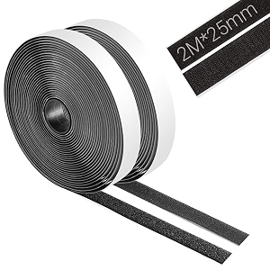 turtlegrip hook and loop tape self adhesive heavy duty hook loop strip mounting tapediy self adhesive tape craftingindoor and outdoor 2mx25mm black