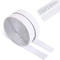 TurtleGrip Hook and Loop Tape,Self Adhesive Heavy Duty Hook Loop Strip Mounting Tape,DIY Self Adhesive Tape for Sewing, Crafting,Indoor and Outdoor 10Mx25MM (White)
