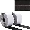 TurtleGrip Hook and Loop Tape, Self Adhesive Heavy Duty Hook Loop Strip Mounting Tape,DIY Self Adhesive Tape, Crafting,Indoor and Outdoor 2Mx25MM (Black)