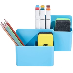 turtlegrip magnetic pen holder blue pack of 2 pencil pen marker holder storage organizar for magnetic whiteboard refrigirator and perfect fit other metal products