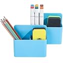 TurtleGrip Magnetic Pen Holder (Blue, Pack of 2) Pencil Pen Marker Holder Storage Organizar for Magnetic WhiteBoard, Refrigirator, and Perfect Fit other Metal Products.