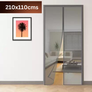 turtlegrip door mosquito net with full frame main doors new leaf design polyester washable adults mosquito net grey-210110cms frame hung