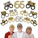 Turypaty 1961 65th Birthday Paper Glasses Photo Props Decorations Supplies