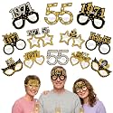 Turypaty 1971 55th Birthday Paper Glasses Photo Props Decorations Supplies