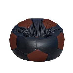 bean bag filled with beans football shape for kids and adults both xxxl black and tan dimension - 70cmx70cmx60cm