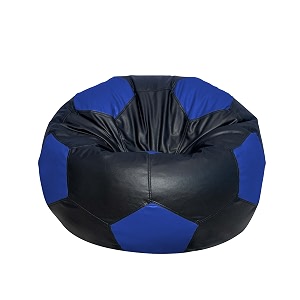 football bean bag with beans filled for kids and adults both xxxl black and blue dimension - 70cmx70cmx60cm