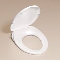 TUSHY Oasis Non-Electric Warm Water Bidet Seat, Round, Platinum Knob