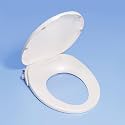 TUSHY Wave Non-Electric Bidet Toilet Seat, Round, Platinum Knob