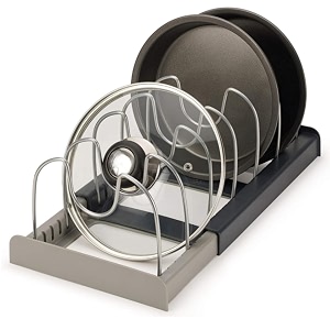 expanding cookware organizer space saving storage for pan lids baking trays pot amp pan organizers countertop rack pot lid organizers pot racks pot holder stainless steel adjustable dividers