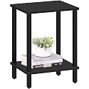 TUTOTAK End Table, Side Table, Nightstand, 2-Tier Storage Shelf
