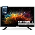 TuTu 22 Inch FHD TV, 2K LED Small Flat Screen Non-Smart Television, Works with Apple TV, Fire Stick, Roku, Google, TiVo, Xumo, and Streaming Devices