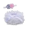 Tutu.kk Toddler Tutu Skirt for Baby Girl with Diaper Cover, Soft Baby Tutu Dress 0-36 Months with Flower Headband