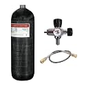 TUXING 4500Psi Carbon Fiber Air Tank 6.8L,Diving Tank 414Cu in 6800CC,High Pressure Composite Cylinder,Diving Tank,Pcp Air Tank for Pcp Air Rifle Fire-Fighting Snorkeling Water Sports