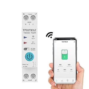 tuya wifi smart circuit breaker power metering energy meter kwh 1p 230v 16a voltmeter ammeter energy meter din rail smart life wireless remote control switch timer voice control 16a- hivagi