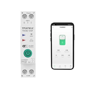 tuya wifi smart circuit breaker power metering energy meter kwh 1p 230v 16a voltmeter ammeter energy meter din rail smart life wireless remote control switch timer voice control 16a- hivagi