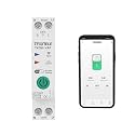 TUYA WIFI Smart Circuit Breaker Power Metering Energy Meter KWh 1P 230V 16A Voltmeter Ammeter Energy Meter DIN Rail Smart Life Wireless Remote Control Switch Timer Voice Control (16A)- HIVAGI