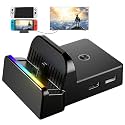 TV Dock Station for Nintendo Switch/Switch OLED, Portable TV Docking Station Replacement with 4K HDMI Adapter/USB Port for Official (for Switch/OLED)