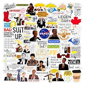 tv series himym vinyl self-adhesive sticker for adults multicolor stickers for laptop journal guitar mobile - waterproof residue free himym series