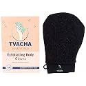 Body Scrubber for bathing | Exfoliating gloves for face and body dead skin removal | Tan removal glove for men and women | Organic skincare exfoliator