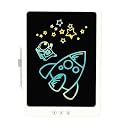 TVARA Paper 15" Half Erasable LCD Writing Board For Kids & Adults With Back Side White Board - Ideal For Drawing, Note-Taking, Half Erasable Button With Provided Pen Only Not With Hand.