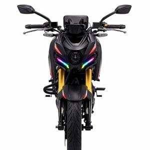 tvs apache rtr 200 4v  160 4v smart rgb mobile app control drl - 142 modes - plug amp play - signature edition