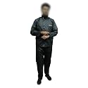 TVS Men Biker Polyester Rain Coat Black X Large