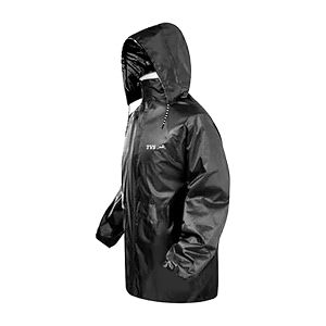 tvs men biker polyester rain coat black large