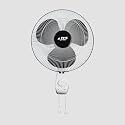 Zesto Wall Fans 400mm | Energy Efficient Portable Fan | 3 Years Warranty | Runs 25 hours on 1 unit of Electricity | Black