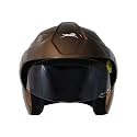 TVS Half Face Helmet for Men and Women, Brown, Size L, ISI and DOT Certified
