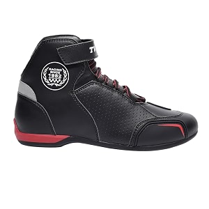 tvs racing ankle length riding boots for menwaterproof riding shoes with reflective panels