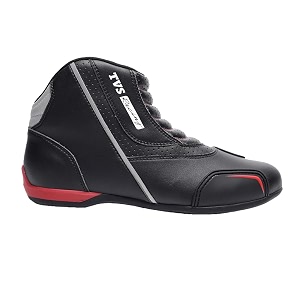 tvs racing ankle length slip-on riding boots for menwaterproof riding shoes with reflective panel