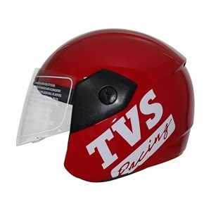 tvs racing kids graphics half face helmet red xs