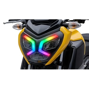 tvs raider 125 smart rgb mobile app control drl - 142 modes - plug amp play - signature edition