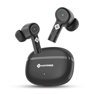tw-114 truly wireless earbuds with 30db real anc active noise cancellation ipx5 60h playtime 13mm deep bass drivers clear calls type-c charging bluetooth 53 for travel gym and more black