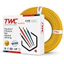 TWC Advance Yellow 1.5 SQMM 45 METER | Copper Wire | HRFR (Heat Resistant Flame Retardant) Lead-Free Cable | Low Smoke Halogen-Free Wire for Home &amp; Industrial Electrical Wiring