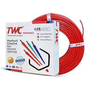 twc advance red 6 sqmm 45 meter  copper wire  hrfr heat resistant flame retardant lead-free cable  low smoke halogen-free wire for home amp industrial electrical wiring