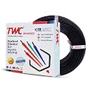 TWC Advance Black 6 SQMM 45 METER | Copper Wire | HRFR (Heat Resistant Flame Retardant) Lead-Free Cable | Low Smoke Halogen-Free Wire for Home &amp; Industrial Electrical Wiring
