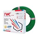 TWC Lite Green 0.75 SQMM 180 METER | Copper Wire | HRFR (Heat Resistant Flame Retardant) Lead-Free Cable | Low Smoke Halogen-Free Wire for Home &amp; Industrial Electrical Wiring