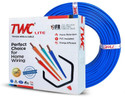 TWC Lite Single Core 1.0 sqmm Blue 45 meter Electrical Wire - FR PVC 1 sq/mm Blue 45 m Wire