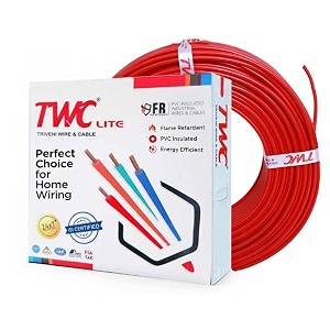 twc lite red 15 sqmm 45 meter  copper wire  hrfr heat resistant flame retardant lead-free cable  low smoke halogen-free wire for home amp industrial electrical wiring